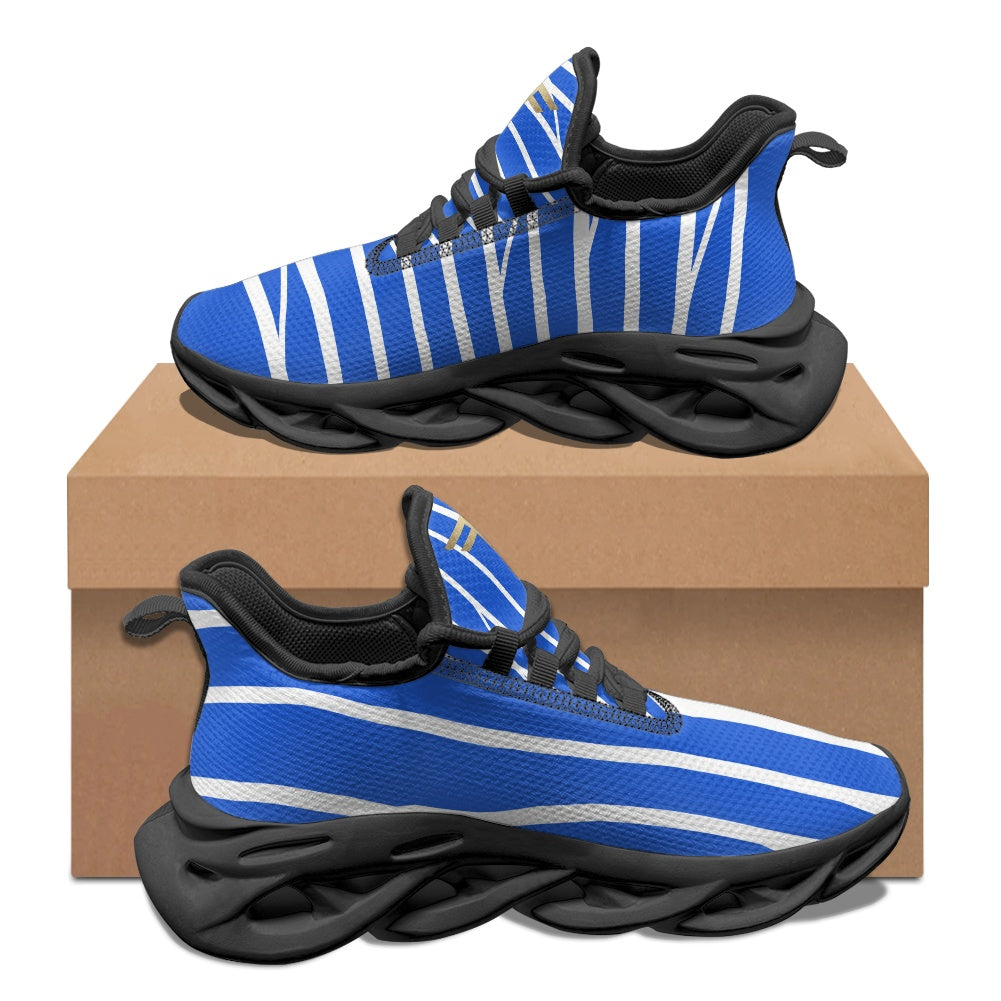 Max Soul Workout – Blue Mixed Stripe, black sole