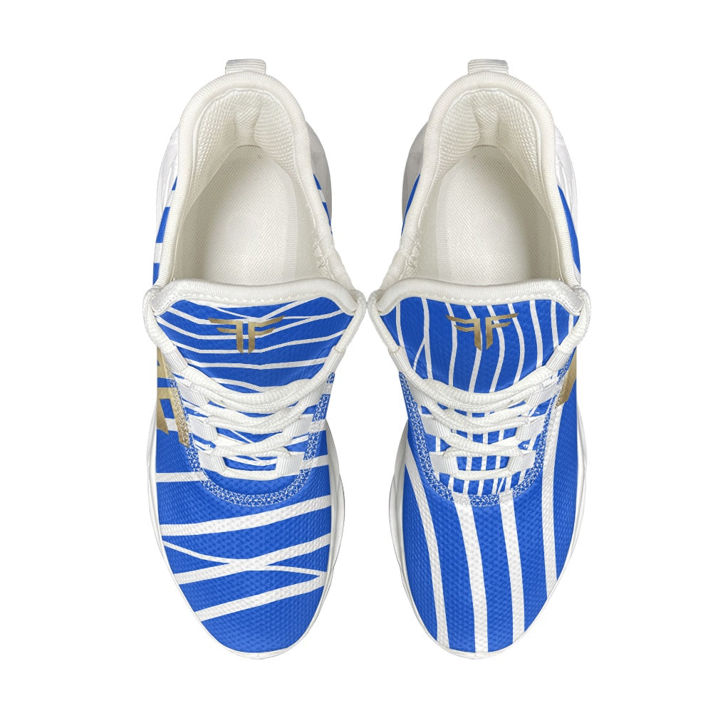 Max Soul Workout – Blue Mixed Stripe, white sole