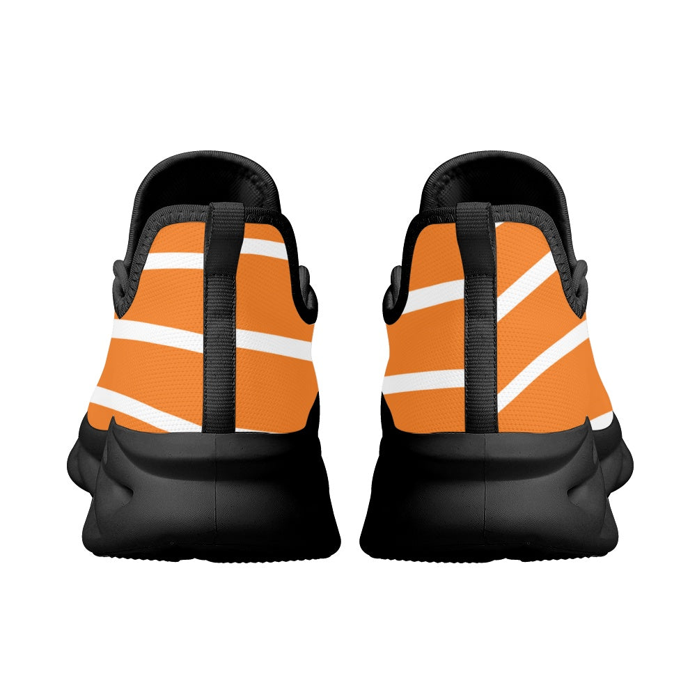 Max Soul Workout – White & Orange Stripe, black sole