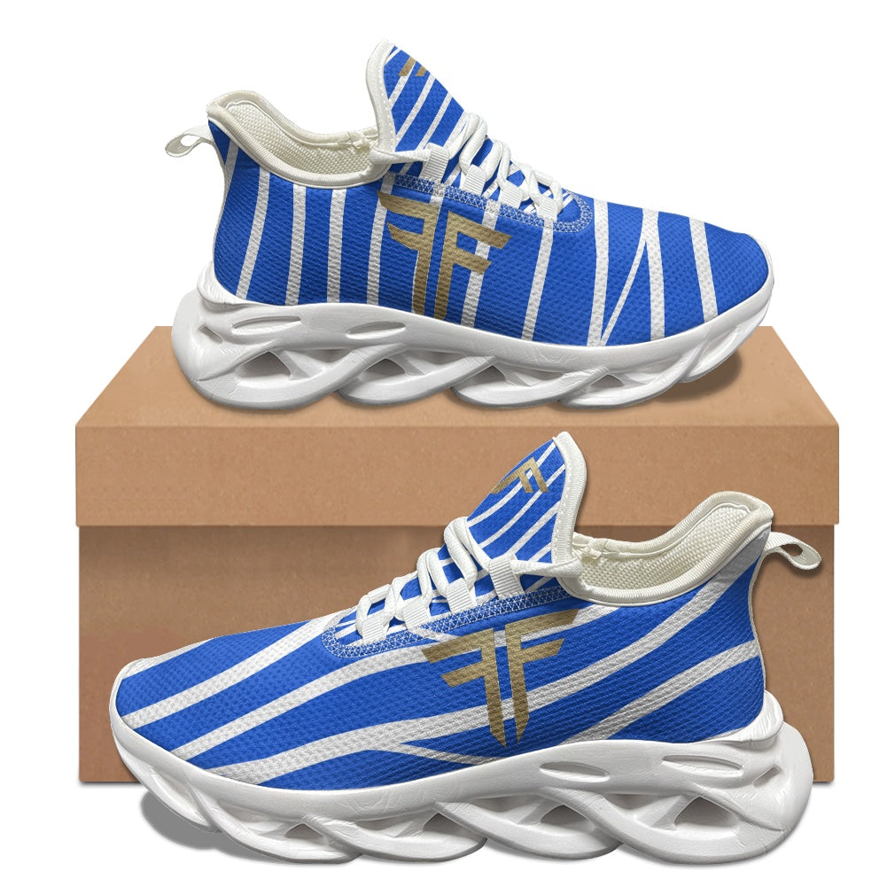 Max Soul Workout – Blue Mixed Stripe, white sole