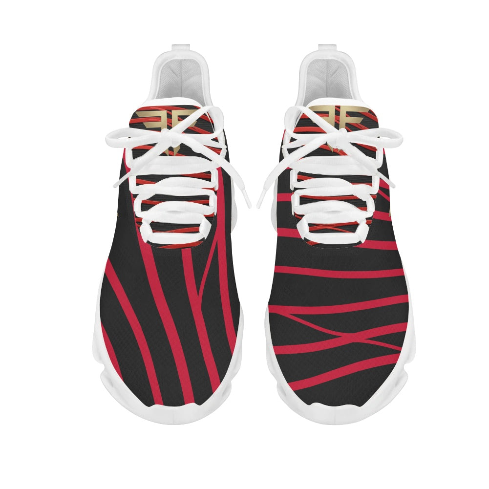 Max Soul Workout – Black & Red Wave, white sole