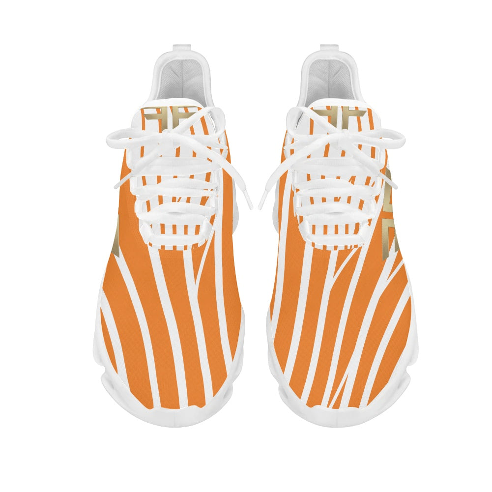 Max Soul Workout – White & Orange Stripe, white sole