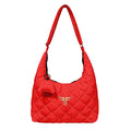 Quilted Hobo Bag – Red