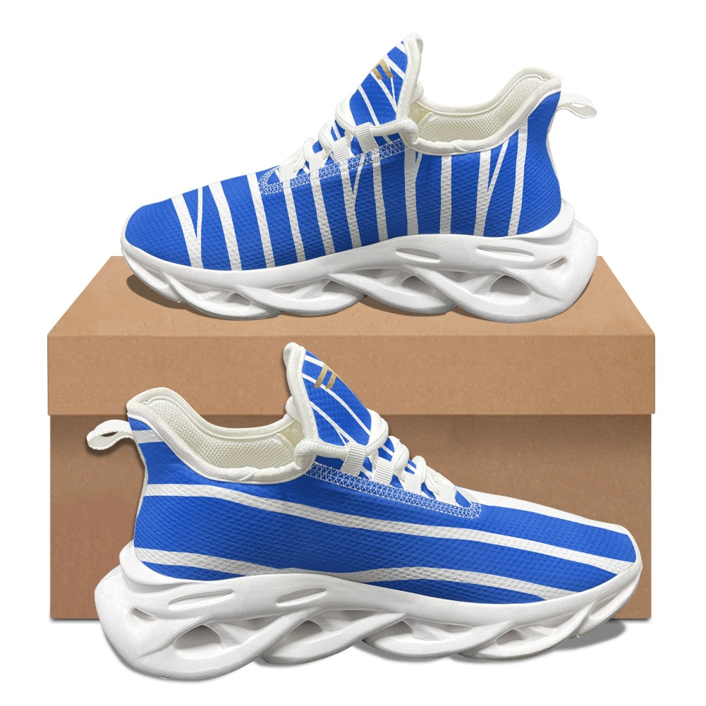 Max Soul Workout – Blue Mixed Stripe, white sole
