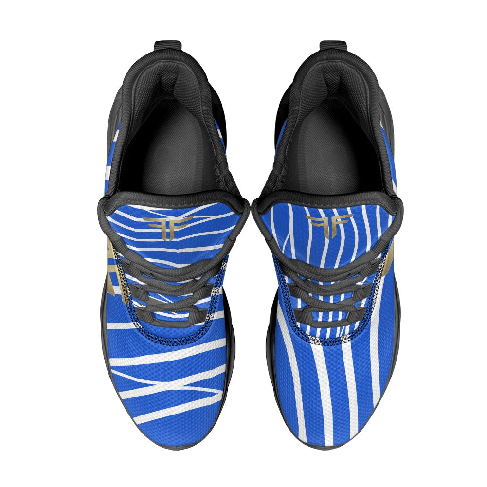 Max Soul Workout – Blue Mixed Stripe, black sole
