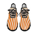 Max Soul Workout – White & Orange Stripe, black sole