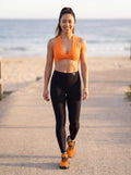 Max Soul Workout Orange on feet, black sole